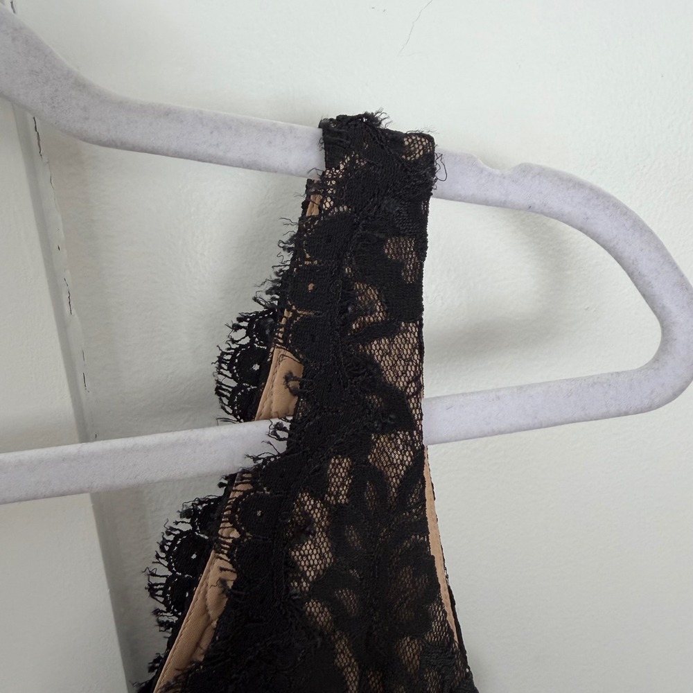 VTG Ann Klein Black Sleeveless Dress Lace Silk Cocktail Wedding Guest LBD Size 6 - Picture 4 of 12